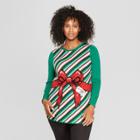 Maternity Best Gift Ever Sweater - Ugly Christmas Sweater - Green L, Infant Girl's
