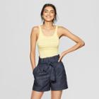 Women's Striped Any Day Tank - A New Day Gold/white