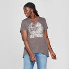 Women's Plus Size Short Sleeve Sagittarius Seal Graphic T-shirt - Modern Lux (juniors') Gray