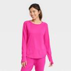Women's Long Sleeve Essential Crewneck T-shirt - All In Motion Berry Purple
