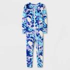 Toddler Boys' Tie-dye Pajama Romper - Cat & Jack Blue