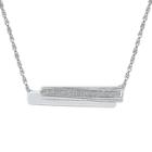 Target Diamond Accent White Diamond Prong Set Bar Necklace In Sterling Silver (ij-i2-i3), Girl's