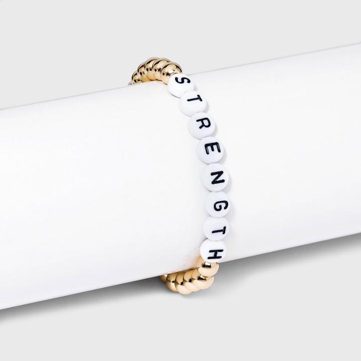 Sugarfix By Baublebar Strength Beaded Bracelet - Gold