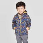 Toddler Boys' Dinosaur Softshell Jacket - Cat & Jack Navy (blue)