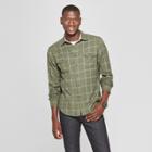 Men's Plaid Standard Fit Flannel Long Sleeve Button-down Shirt - Goodfellow & Co Orchid