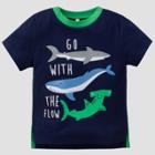 Gerber Toddler Boys' 'go With The Flow' Short Sleeve T-shirt - Blue