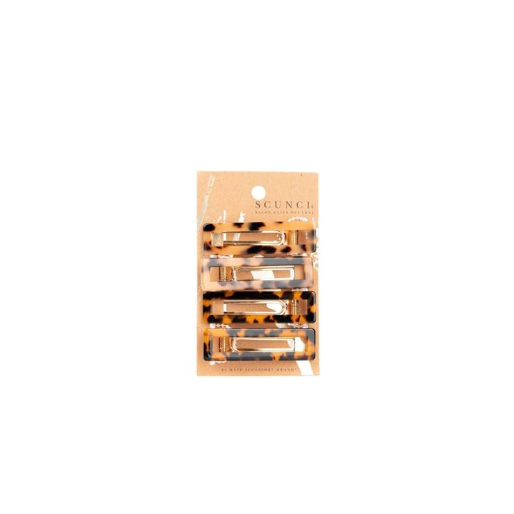 Scunci Salon Clips - Tokyo Tort/brown Tort