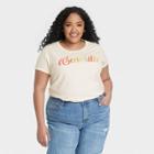 Mighty Fine Women's Plus Size Senorita Short Sleeve Graphic T-shirt - Off-white