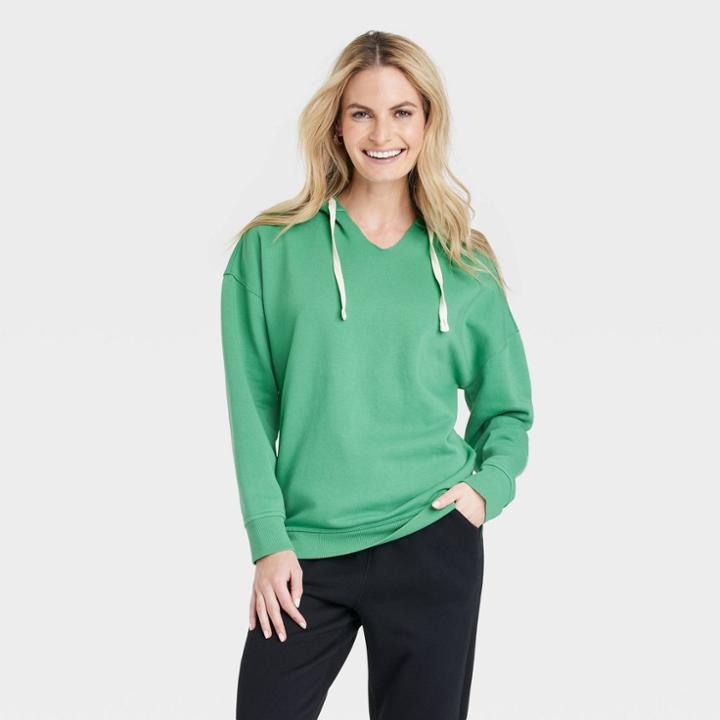 Women's Fleece Pullover Sweatshirt - Universal Thread Light Green