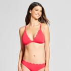 Vanilla Beach Women's Scallop Triangle Bikini Top - Heat Wave D/dd Cup