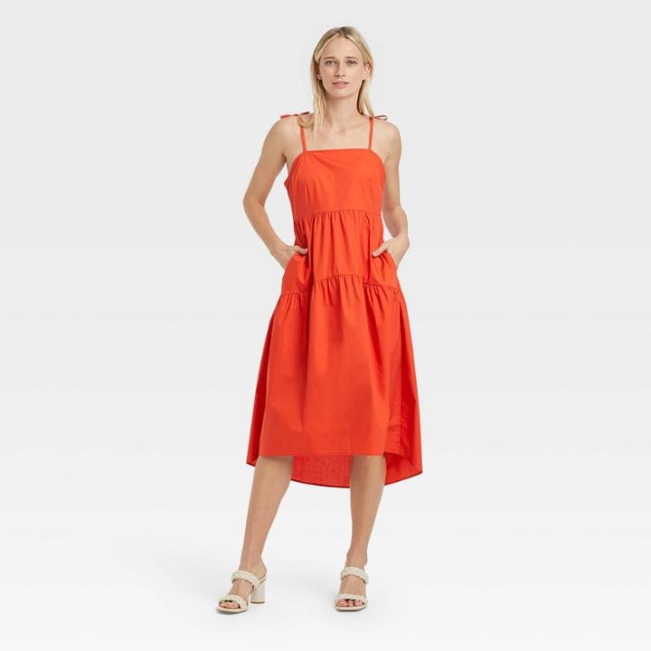 Women's Sleeveless Baby Doll Dress - Who What Wear Red