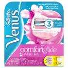 Venus Spa Breeze Venus Comfortglide White Tea Scented 3-blade Women's Razor Blade Refills + Bonus Coconut Refill