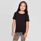 Girls' Side Tie T-shirt - Art Class Black