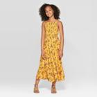 Girls' Smocked Tiered Maxi Dress - Art Class Yellow