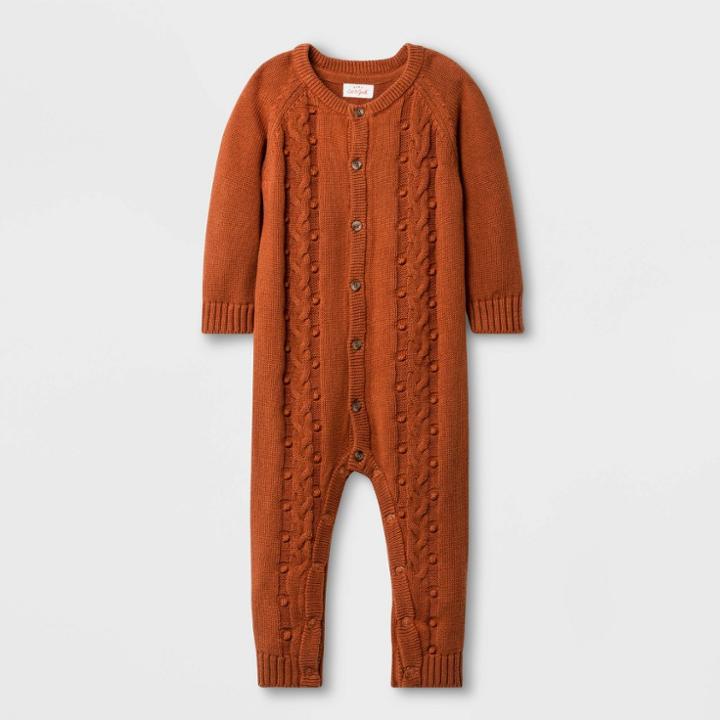 Baby Boys' Bobble Romper - Cat & Jack Orange