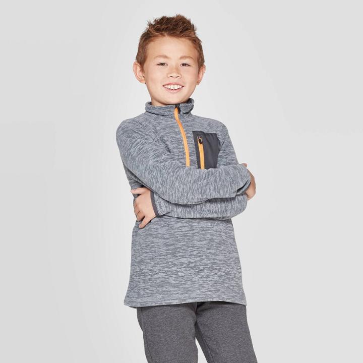 Boys' Fleece 1/4 Zip Pullover - C9 Champion Gray S, Boy's,