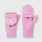 Women's Knit Flip Top Mittens - Universal Thread Pink
