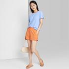 Women's Short Sleeve Shrunken Boxy T-shirt - Wild Fable Azure