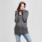 Maternity Zip Hoodie - Isabel Maternity By Ingrid & Isabel Charcoal Heather
