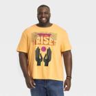 No Brand Black History Month Men's Plus Size Rise Short Sleeve Graphic T-shirt - Yellow