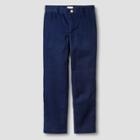 Boys' Reinforced Knee Flat Front Uniform Chino Pants - Cat & Jack Navy (blue)