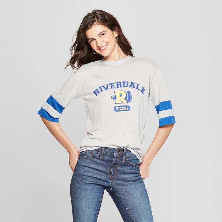 Warner Brothers Women's Riverdale Short Sleeve Logo Graphic T-shirt (juniors') Heather Gray