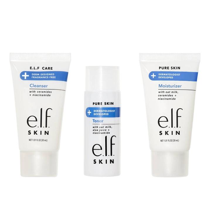 E.l.f. Skin Pure Skin + Dermatologist Developed Back To Basics Mini Skincare Kit