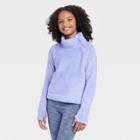 Girls' High Pile Sherpa Fleece Pullover Sweatshirt - All In Motion Light Purple