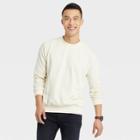 Men's Standard Fit Crewneck Pullover Sweatshirt - Goodfellow & Co Off-white