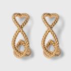 Criss Cross Textured Small Hoop Earrings - A New Day Gold