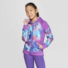 Girls' Printed Tech Fleece Full Zip Hoodie - C9 Champion Purple