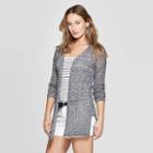 Women's Long Sleeve Open Stitch Open Layering - Universal Thread Gray