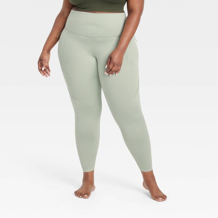 Women's Plus Size Flex Ribbed High-rise 7/8 Leggings - All In Motion