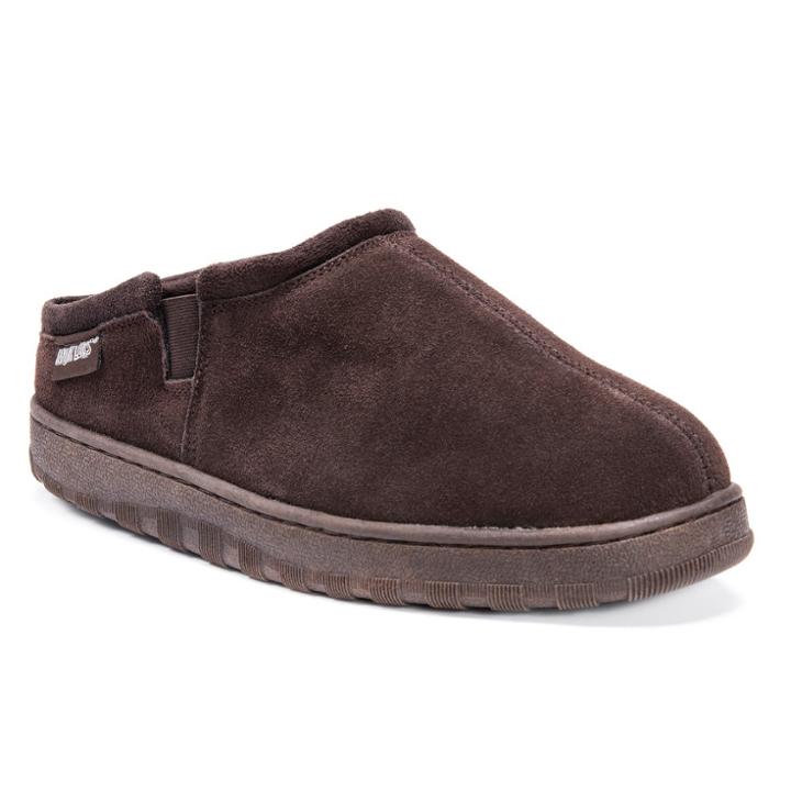 Men's Muk Luks Berber Suede Clog Slippers - Brown