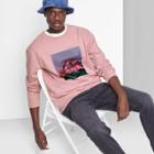 Adult Tie-dye Regular Fit Crewneck Pullover Sweatshirt - Original Use Rose Pink