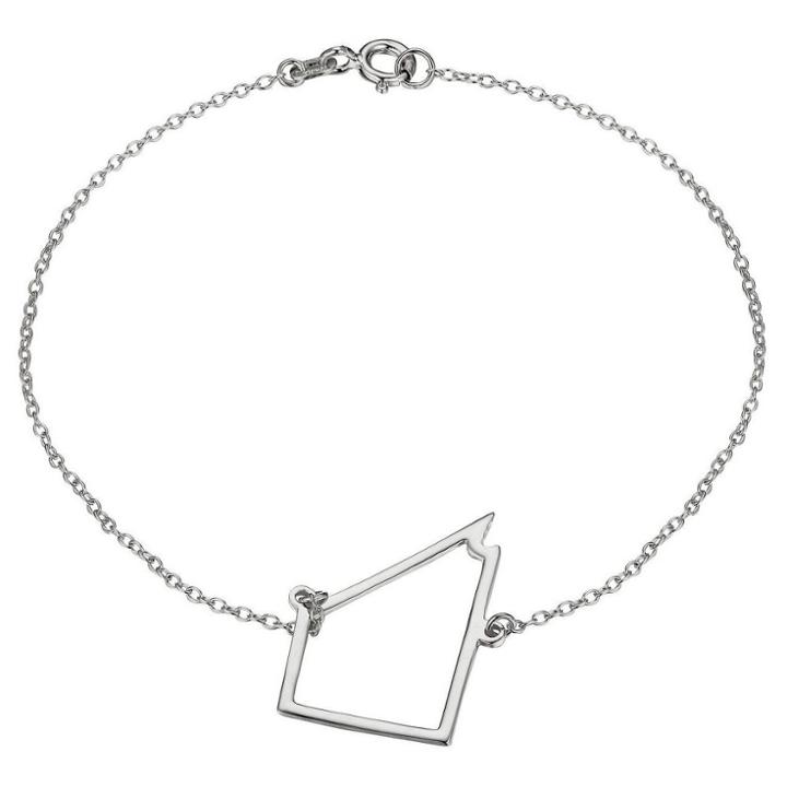 Target Sterling Silver Cutout Nevada State Bracelet, 7.5, Girl's, Silver/nevada