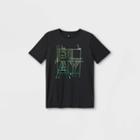 Boys' Short Sleeve 'play' Graphic T-shirt - All In Motion Black