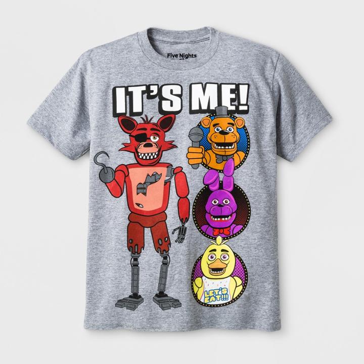 Boys' Five Nights At Freddy's It's Me Character Graphic T-shirt Athletic Heather