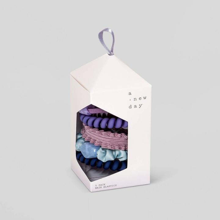 Multi Mixed Pony Hair Elastic Set 5pc - A New Day Cools