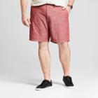 Target Men's Big & Tall 9 Textured Linden Flat Front Chino Shorts - Goodfellow & Co Ferrous Red