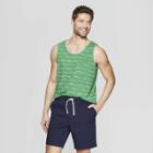 Men's Striped Standard Fit Sleeveless Novelty Pocket Tank - Goodfellow & Co Green