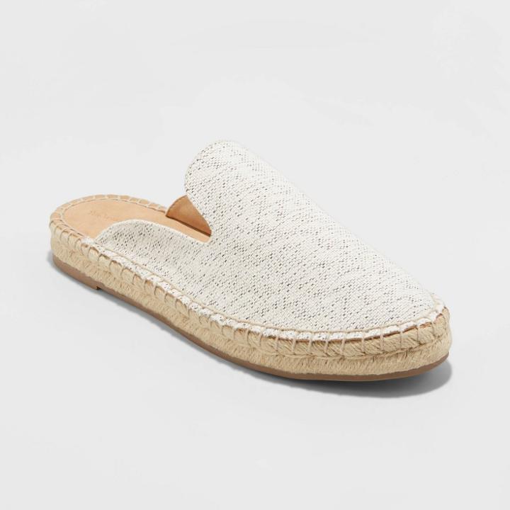 Women's Clara Espadrille Mules - Universal Thread Cream 6.5, Women's, Beige