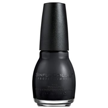 Sinful Colors Professional Nail Polish - 002 Black On Black