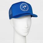 Adult's Ascot + Hart Palm Tree Trucker Hat - Blue