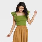 Women's Ruffle Top - A New Day Green