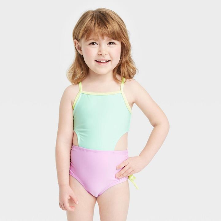 Baby Girls' One Piece Swimsuit - Cat & Jack Green