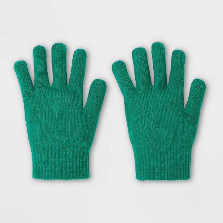 Women's Tech Touch Knit Gloves - Wild Fable Green