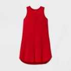 Women's Plus Size Sleeveless Curved Hem Midi Dress - Ava & Viv Red 4x, Women's,