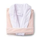 L/xl Platinum Bath Robe Blush - Cassadecor, White