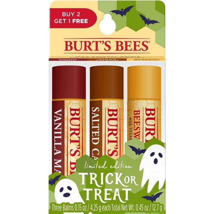 Burt's Bees Halloween Value Pack Lip Balm - Vanilla Maple/salted Caramel/beeswax